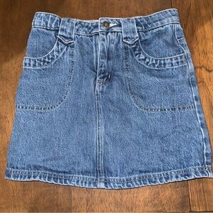 Vintage “Lands' End” Denim Mini Skirt with Shorts Underneath, Girl’s Size 8